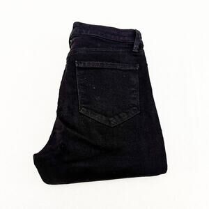 L'Agence Marguerite Skinny High Rise Noir Black Denim Jeans Size 26